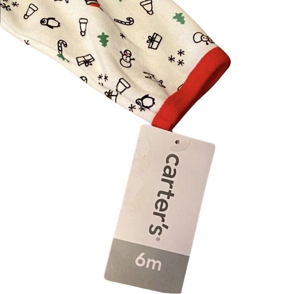 Carter’s Christmas Pajamas 6 Months Baby's 1st Xmas New - Picture 3 of 3